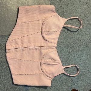 baby pink corduroy corset